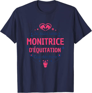 Club équestre Cheval Humour Super monitrice d'Équitation T-Shirt - T-Shirt | Navy