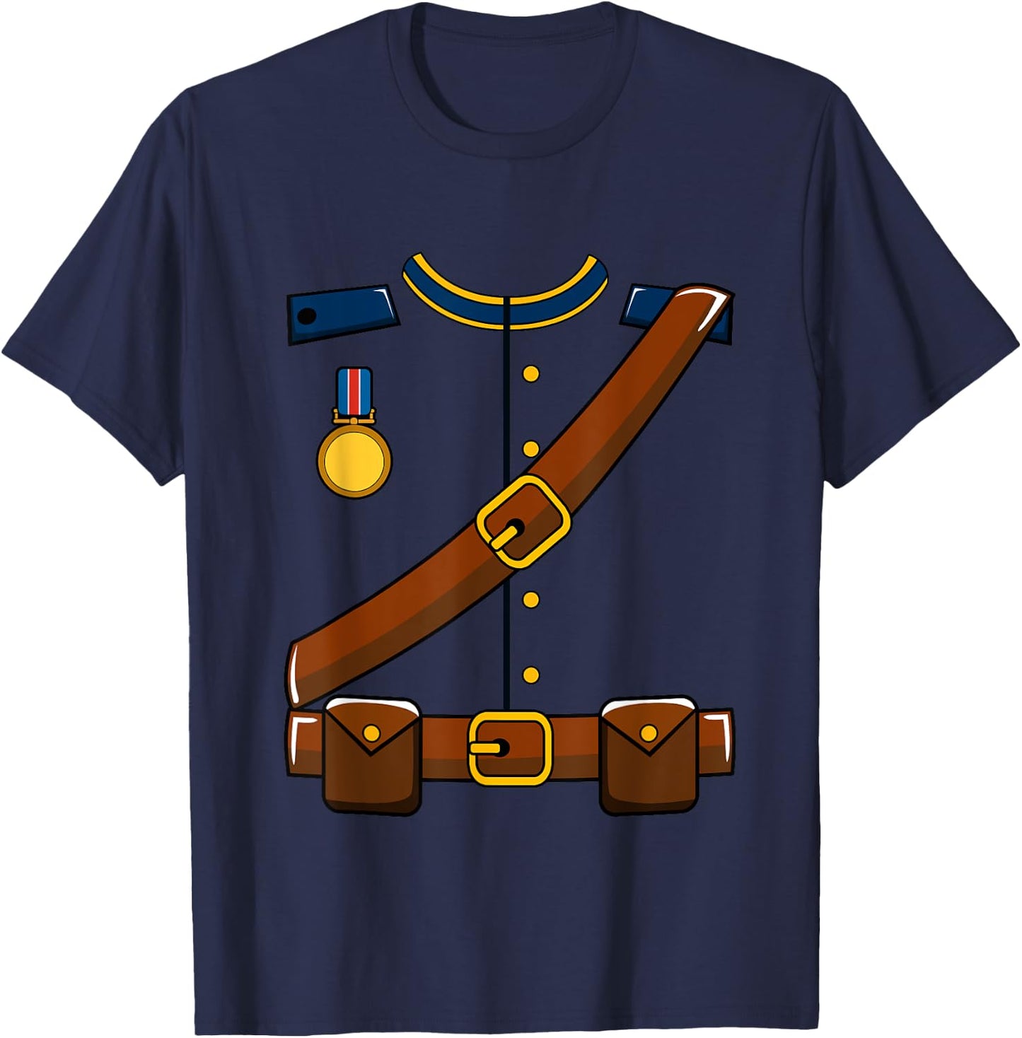 Adult Kids Halloween Union Soldier Costume T-Shirt - T-Shirt | Navy