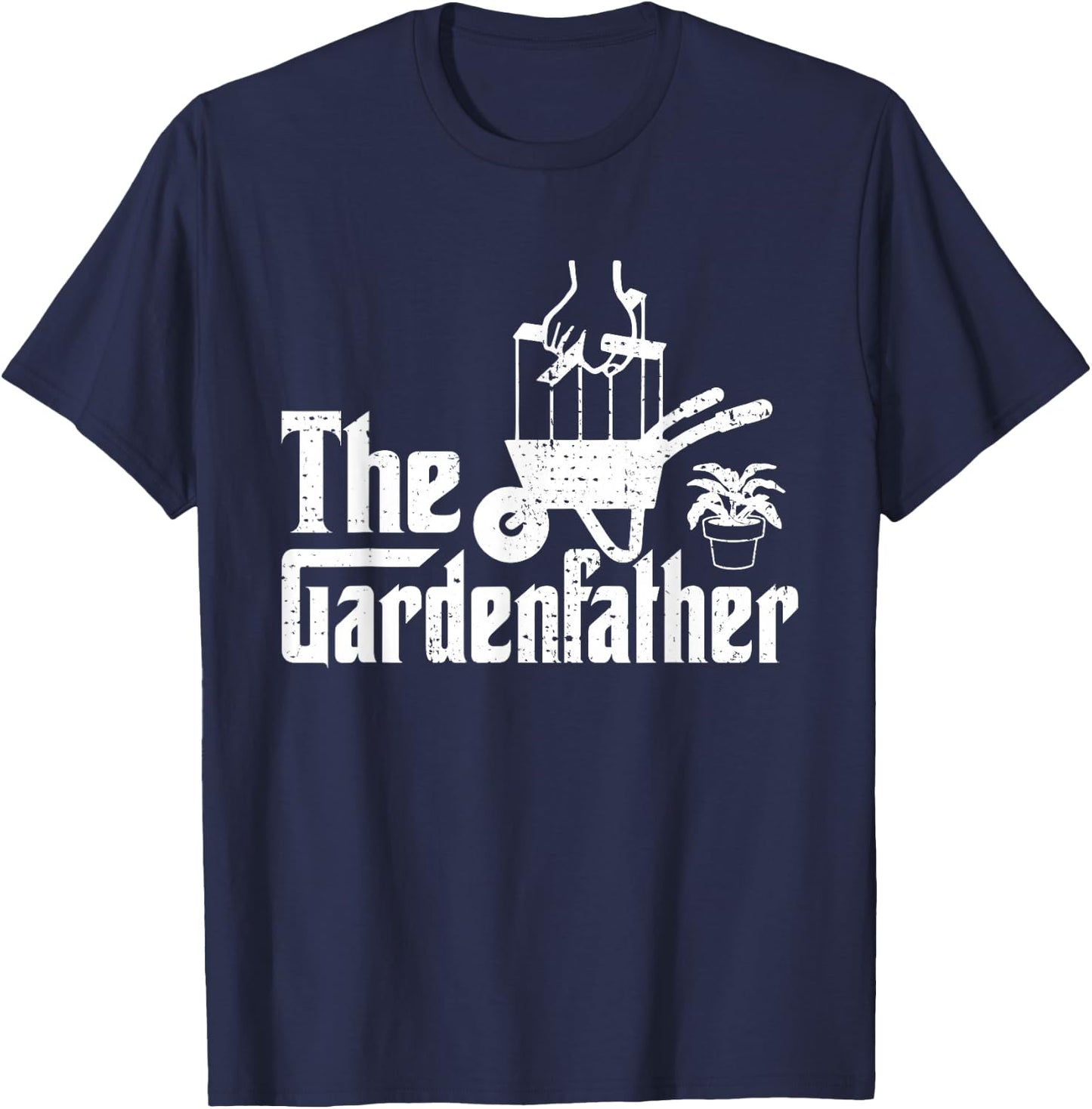 Best Gardening Father's Day Gardenfather Dad Gardener Daddy T-Shirt - T-Shirt | Navy