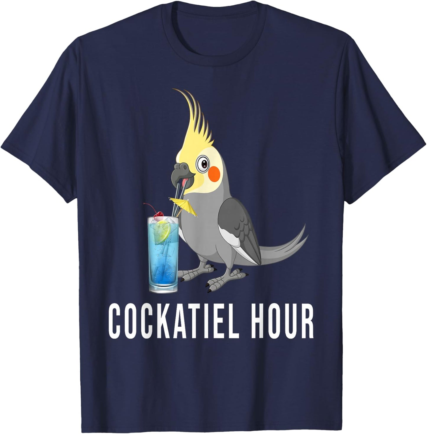Cockatiel Hour Bird Lovers Nymphensitti T-Shirt - T-Shirt | Navy
