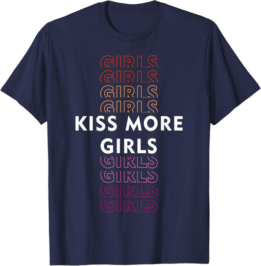Playful Lesbian Pride with Bold and Fun Style T-Shirt - T-Shirt | Navy