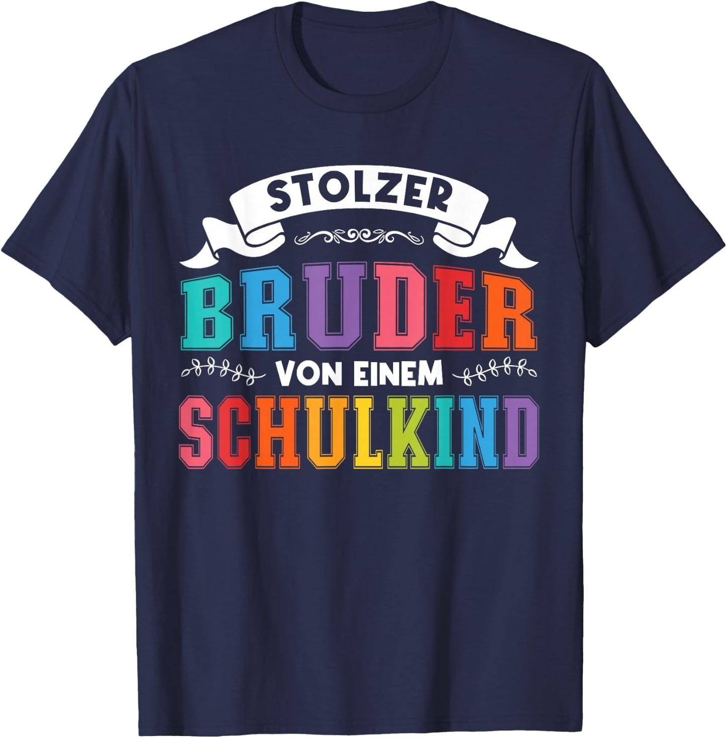 stolzer Bruder von einem Schulkind Schulanfang T-Shirt - T-Shirt | Navy