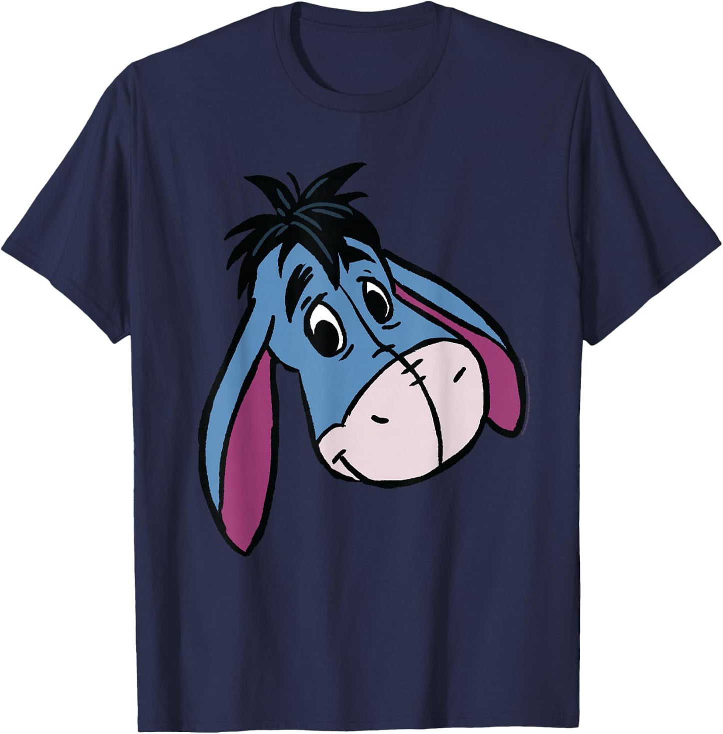 Disney Winnie the Pooh Eeyore Happy Big Face Costume , Black, S T-Shirt - T-Shirt | Navy