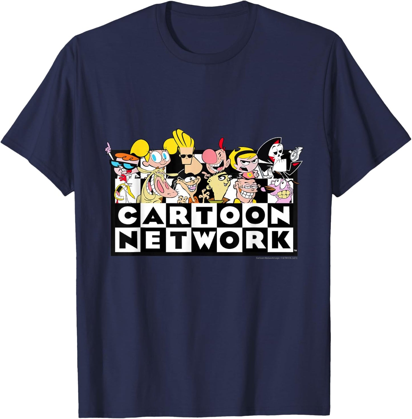 Cartoon Network Logo with Characters T-Shirt - T-Shirt | Navy