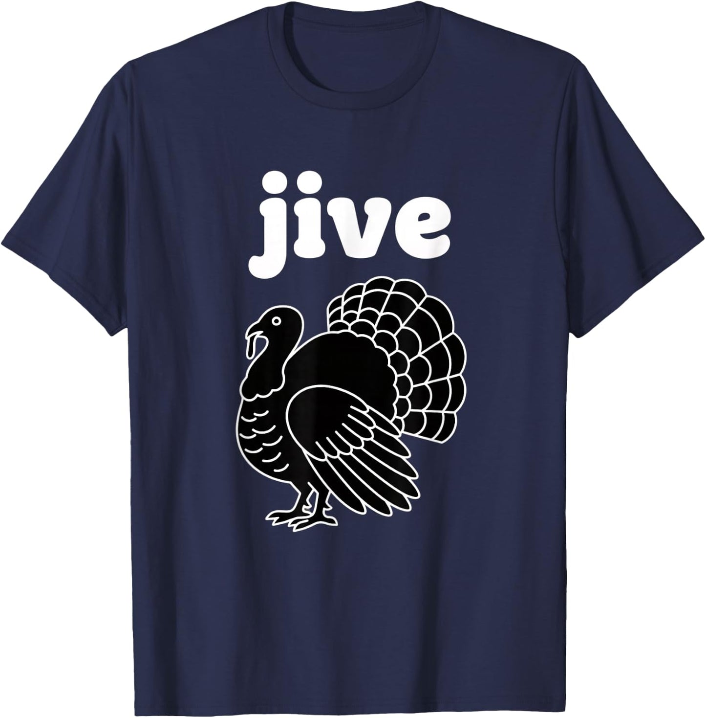 Jive Thanksgiving Turkey Retro Vintage Turkey Day Design T-Shirt - T-Shirt | Navy