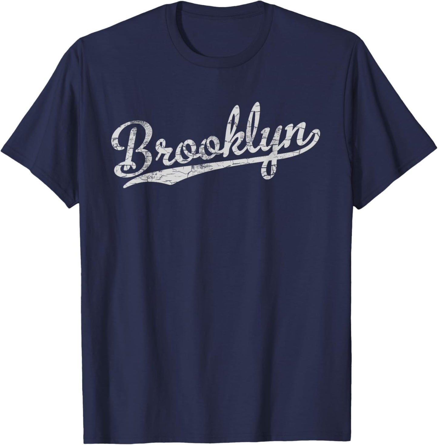 Cool Retro Vintage Brooklyn NY T-Shirt - T-Shirt | Navy