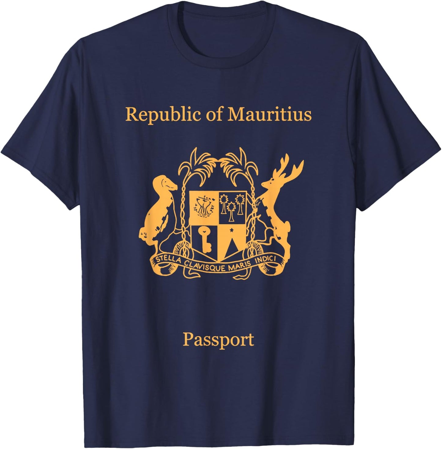 Mauritius,Mauritius Passport,Flag of Mauritius. T-Shirt - T-Shirt | Navy