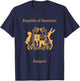 Mauritius,Mauritius Passport,Flag of Mauritius. T-Shirt - T-Shirt | Navy