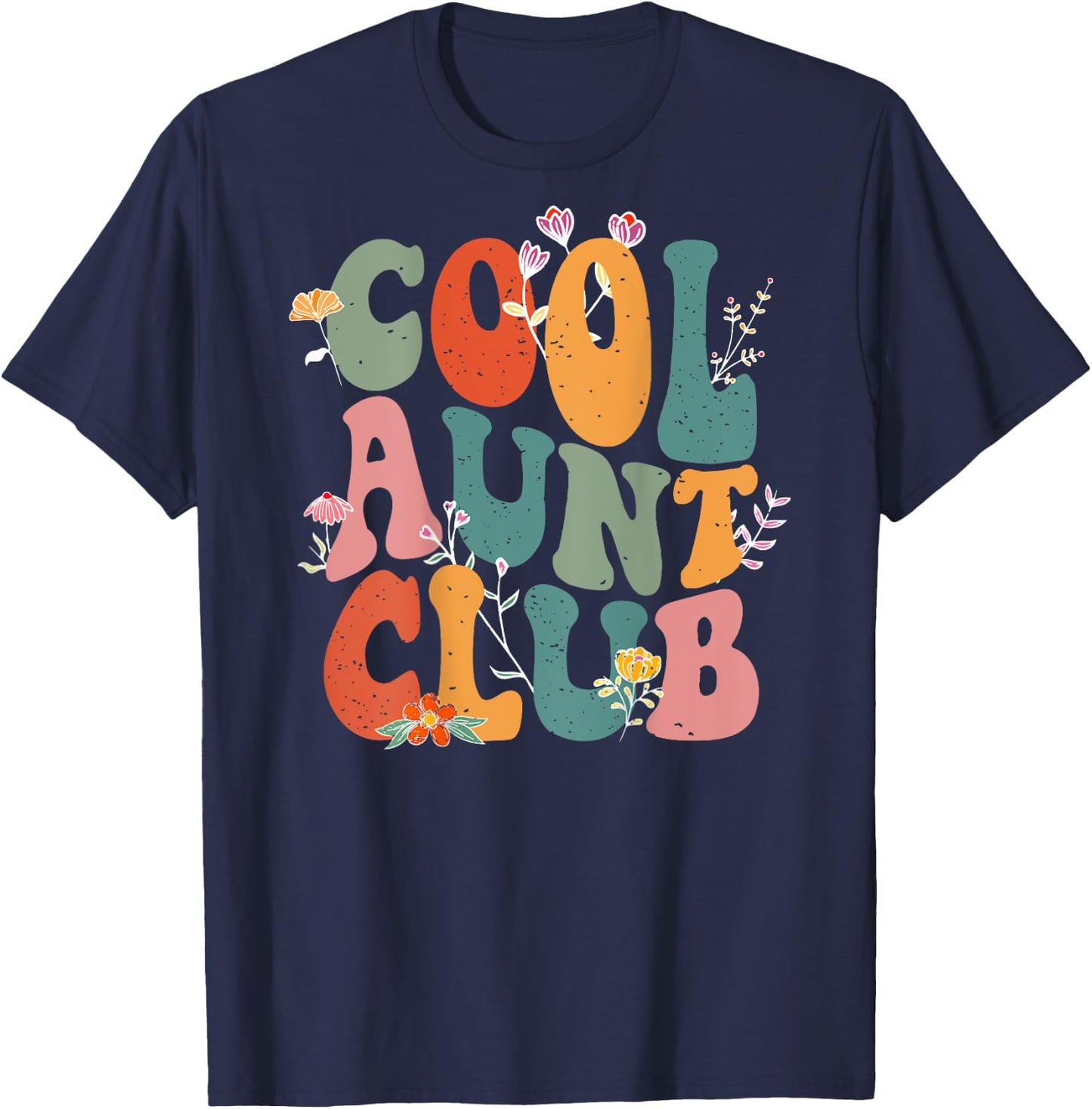 aunties club cool , Black, S T-Shirt - T-Shirt | Navy