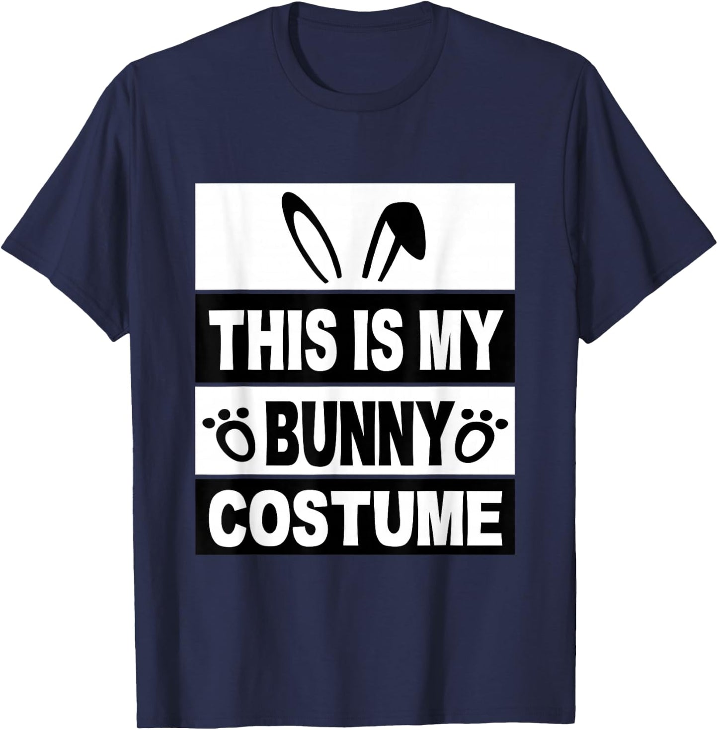Retro Bunny Costume Shirt Kids Men Women Cute Bunny Stuff T-Shirt - T-Shirt | Navy