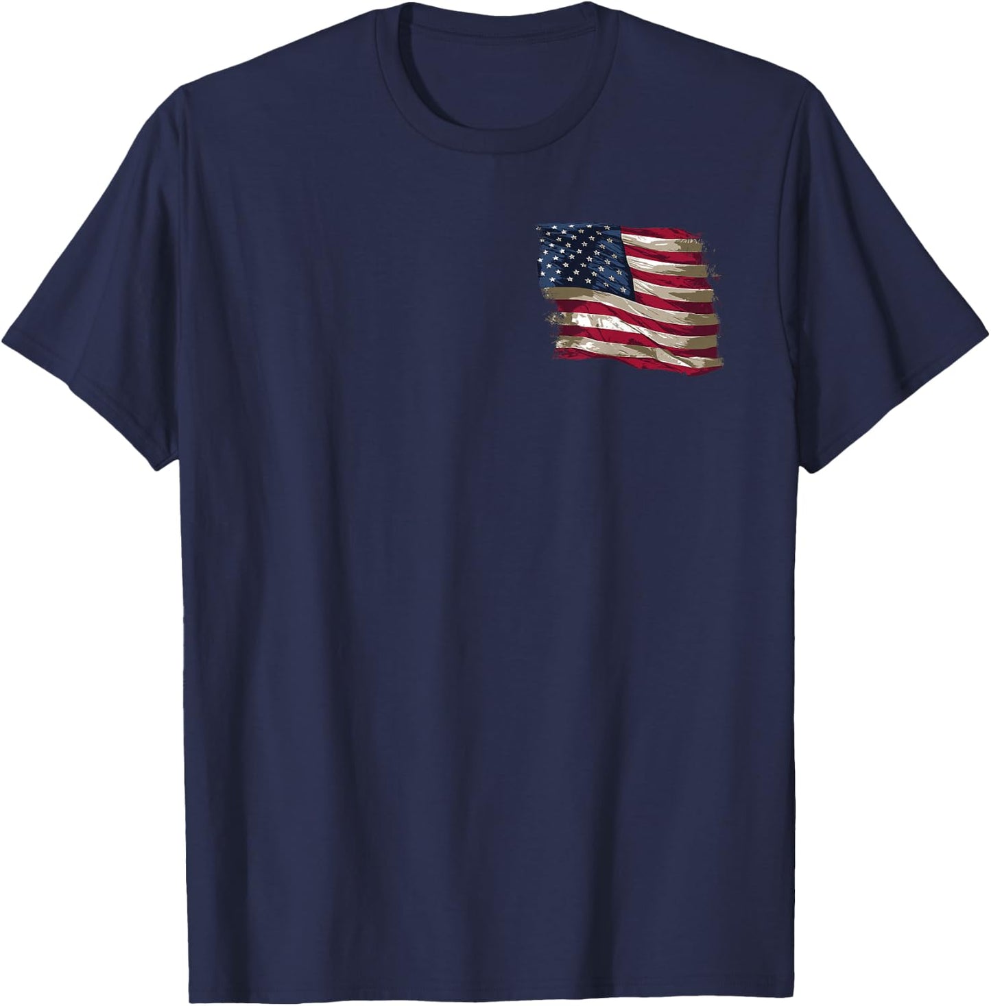 American Flag Front and Back T-Shirt - T-Shirt | Navy