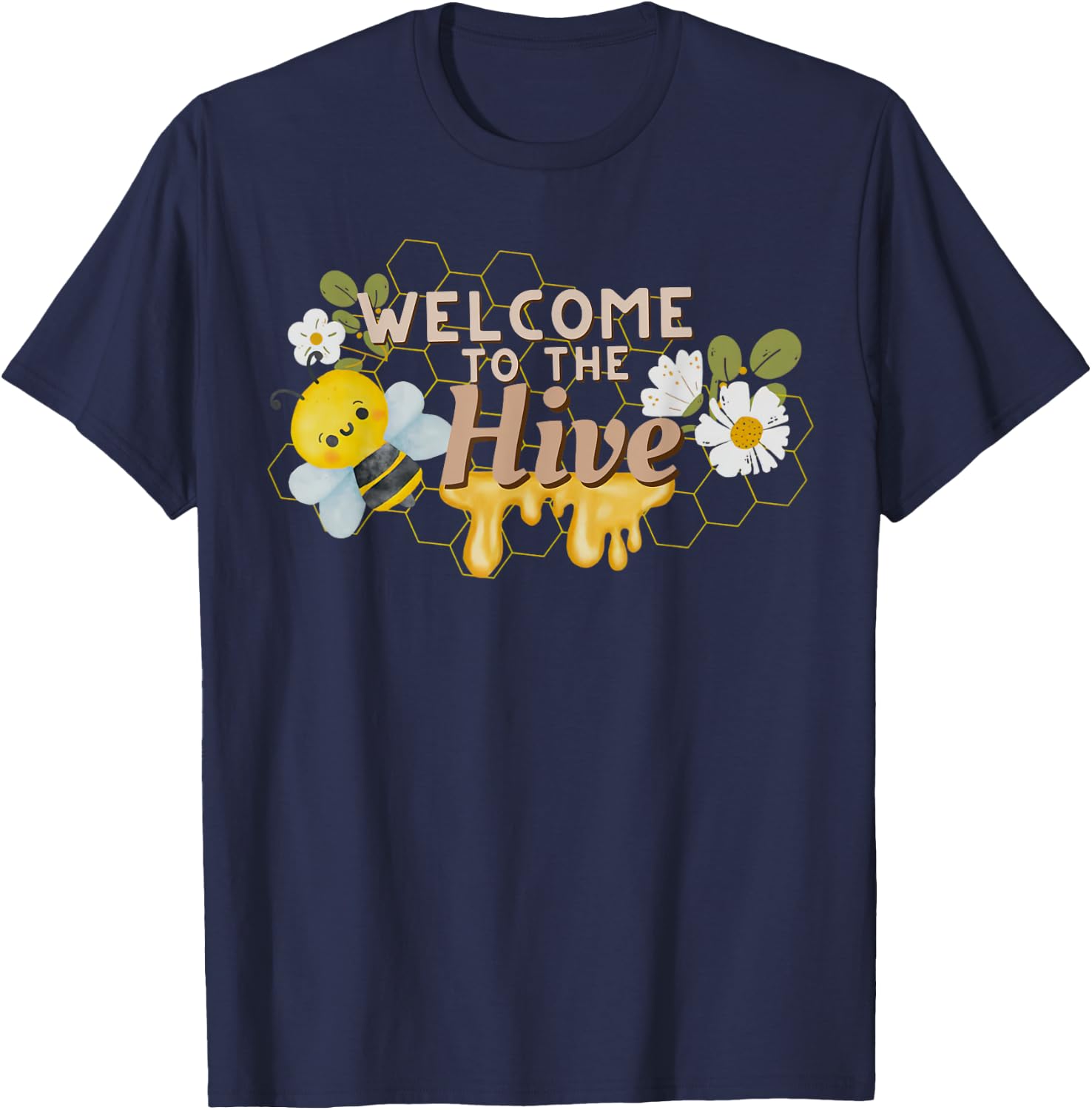 Welcome to the Hive Bee Teacher Back To School 2023 T-Shirt - T-Shirt | Navy