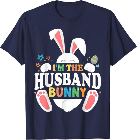 I'm The Husband Bunny Easter Matching Fun T-Shirt - T-Shirt | Navy