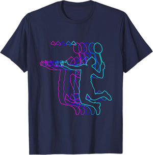 Badminton Player Gift Clothes For Boys Youth Men Kids Teens T-Shirt - T-Shirt | Navy