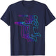 Badminton Player Gift Clothes For Boys Youth Men Kids Teens T-Shirt - T-Shirt | Navy