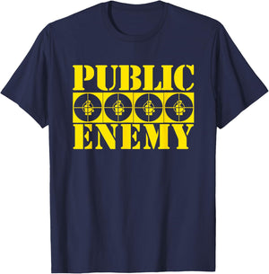 Public Enemy 4 Target Logos , black T-Shirt - T-Shirt | Navy
