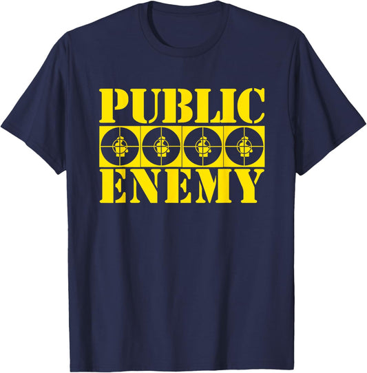 Public Enemy 4 Target Logos , black T-Shirt - T-Shirt | Navy