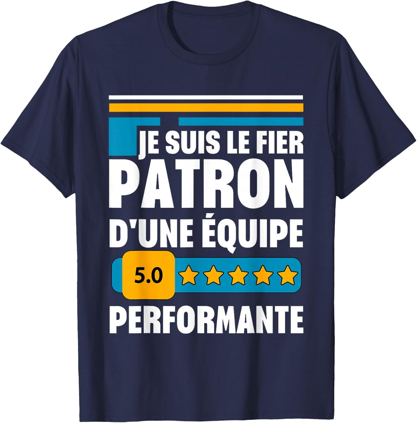 Funny Gift boss, original idea for team leader , Black, S T-Shirt - T-Shirt | Navy