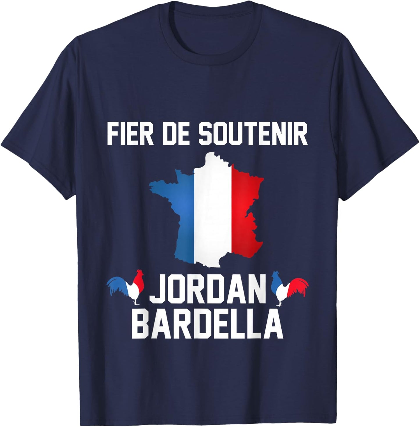 Proud Support Bardella France Gathering 2027 French T-Shirt - T-Shirt | Navy
