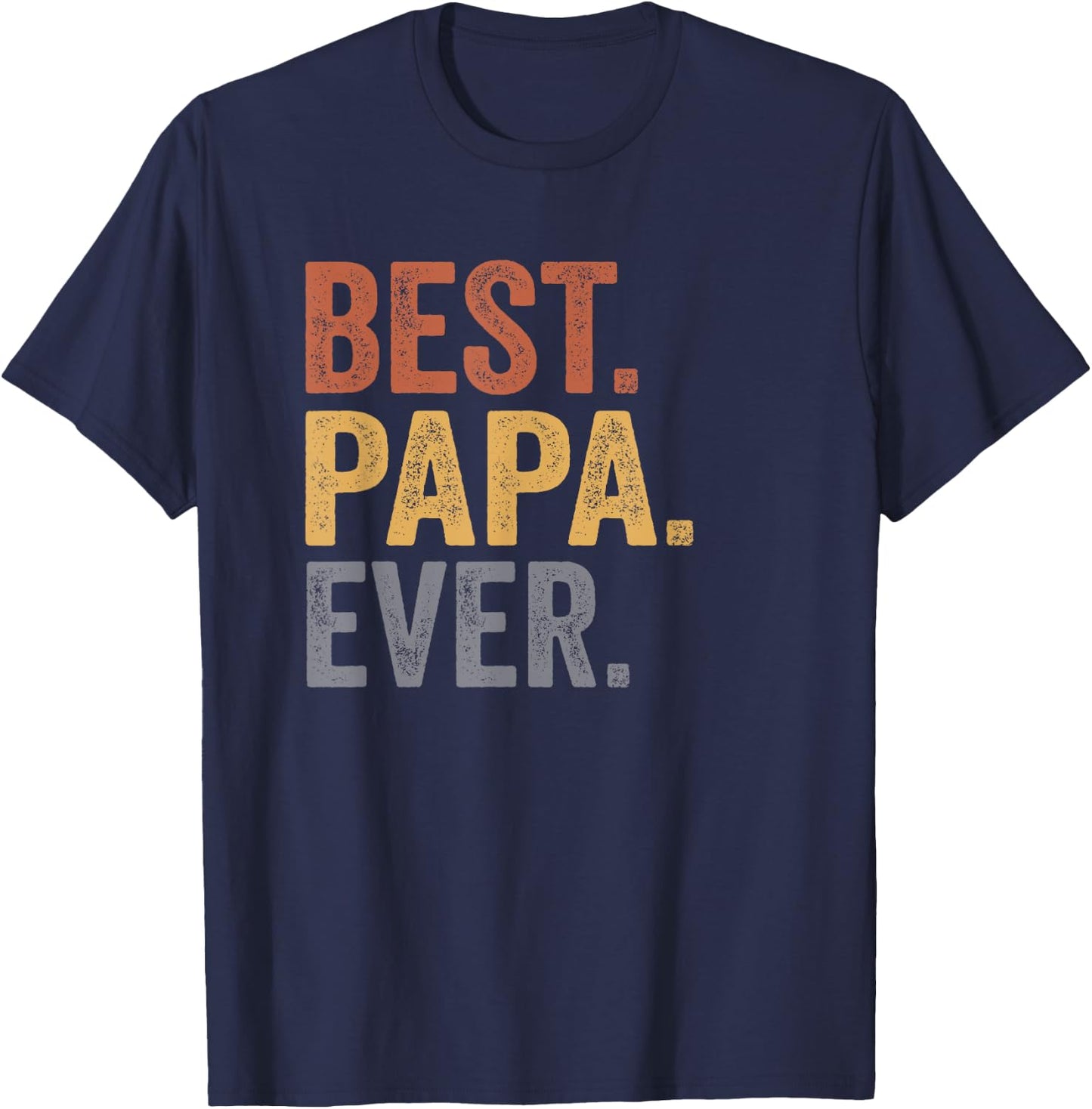 Best Papa Ever Gifts From Grandkids Papa Father's Day T-Shirt - T-Shirt | Navy