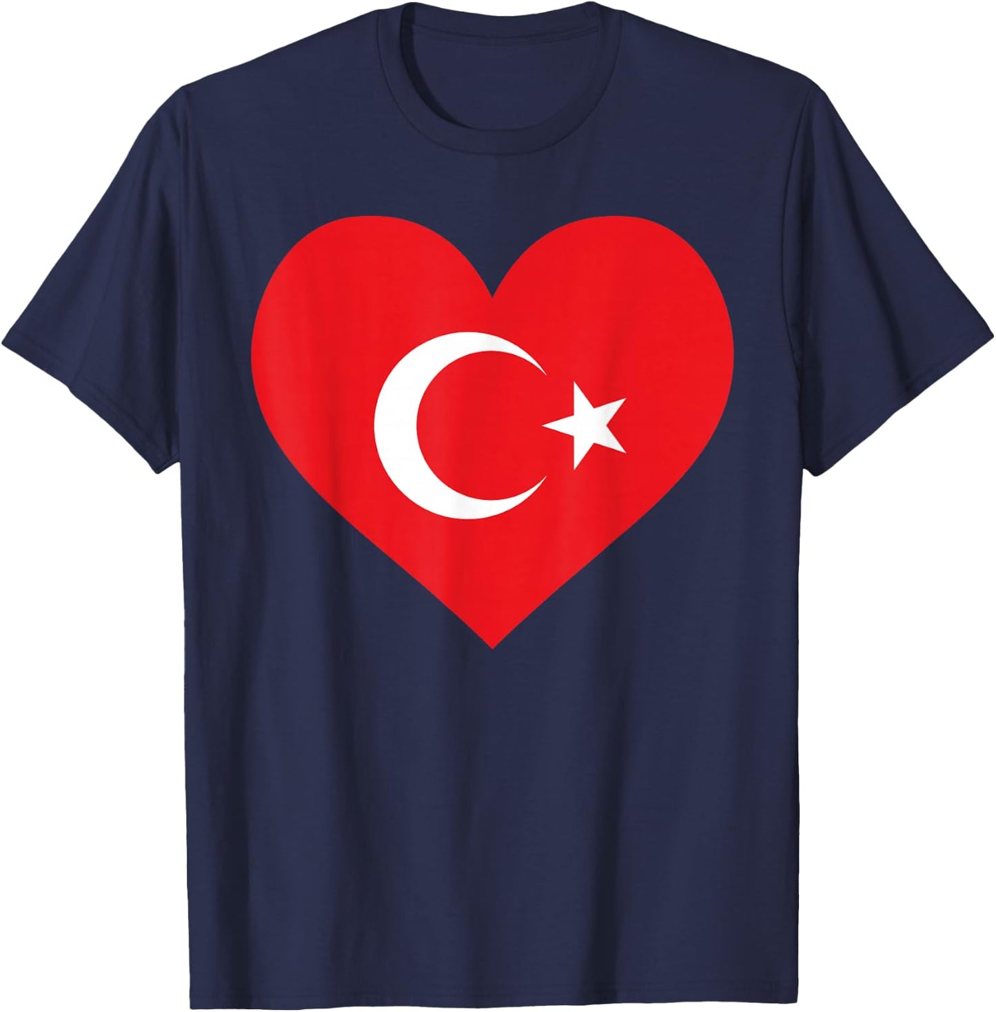 I Love Türkiye In My Heart Drapeau turc Art National Pride T-Shirt - T-Shirt | Navy