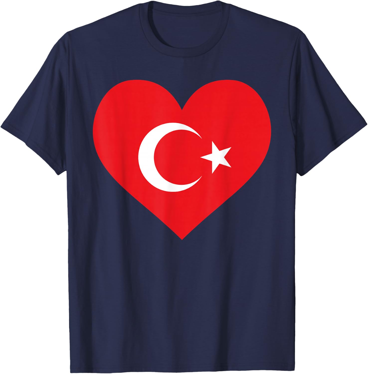 I Love Türkiye In My Heart Drapeau turc Art National Pride T-Shirt - T-Shirt | Navy