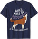 Red Siberian Husky Dog Aroo, Funny Pet Mom Cute Dog Dad Women Kids T-Shirt - T-Shirt | Navy