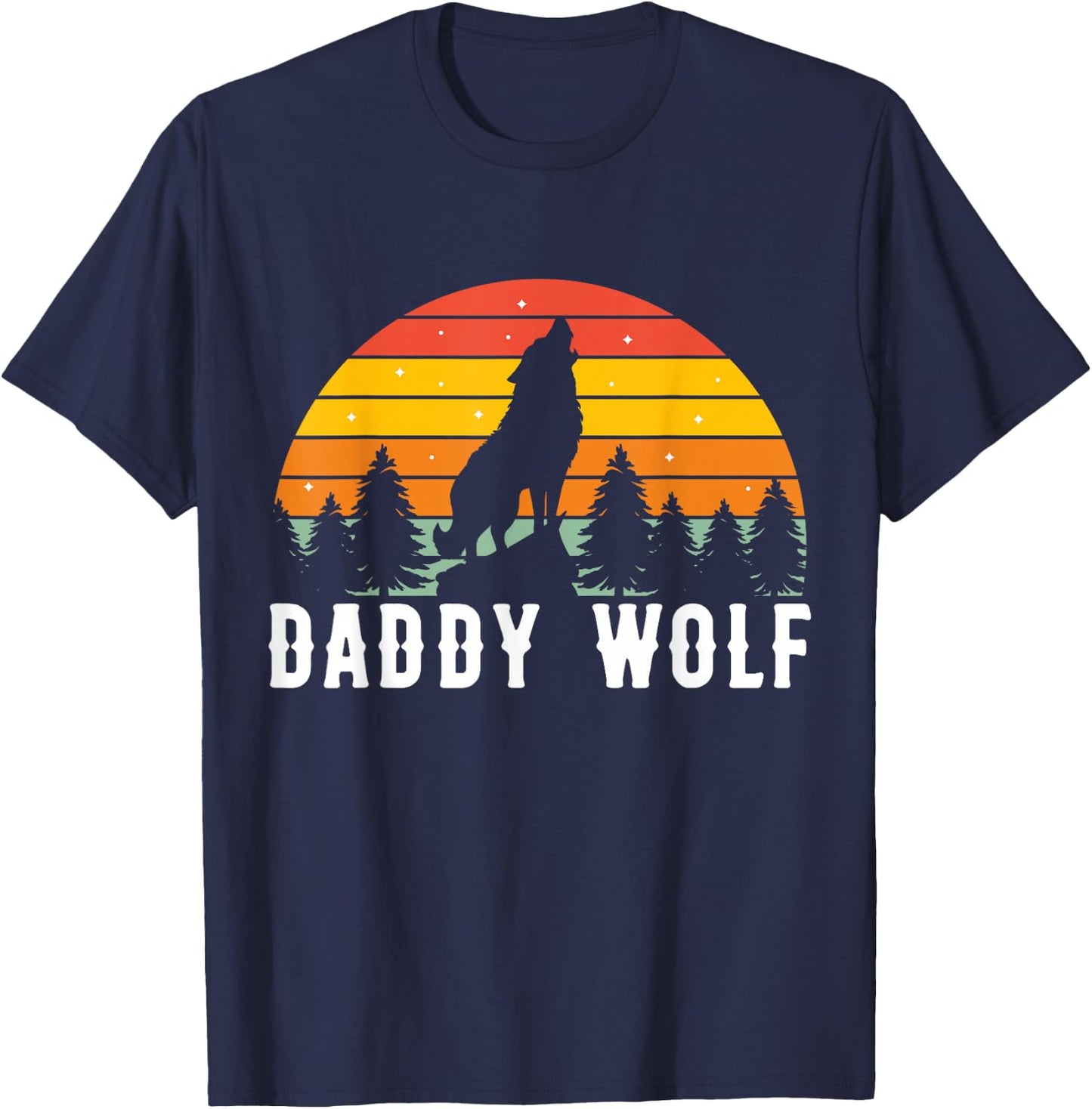 Daddy Wolf T-Shirt - T-Shirt | Navy