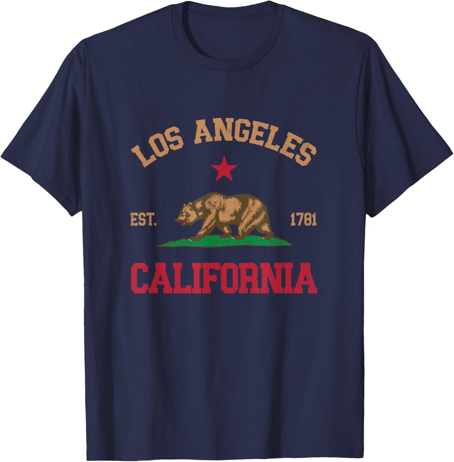 Los Angeles, Kalifornien T-Shirt - T-Shirt | Navy