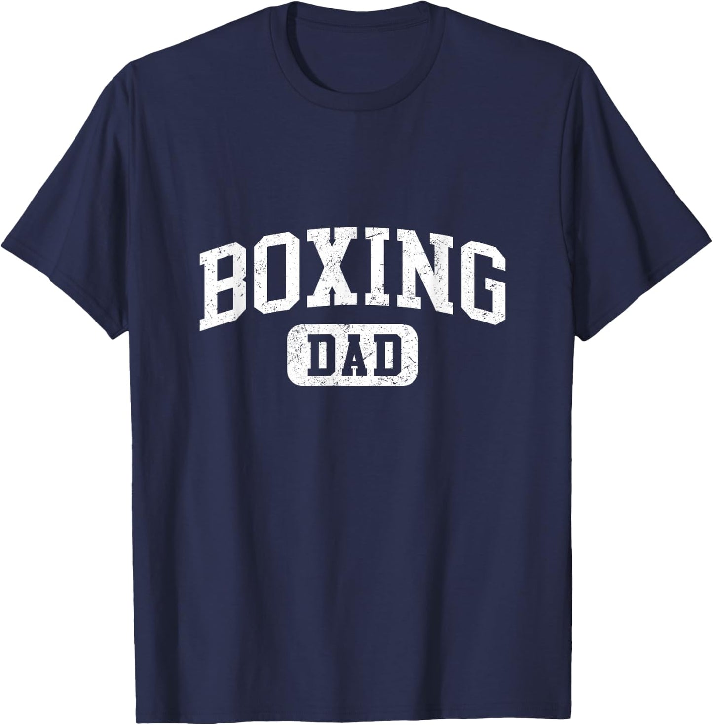 Boxing Dad Funny Lettering Style Fathers Day Daddy T-Shirt - T-Shirt | Navy