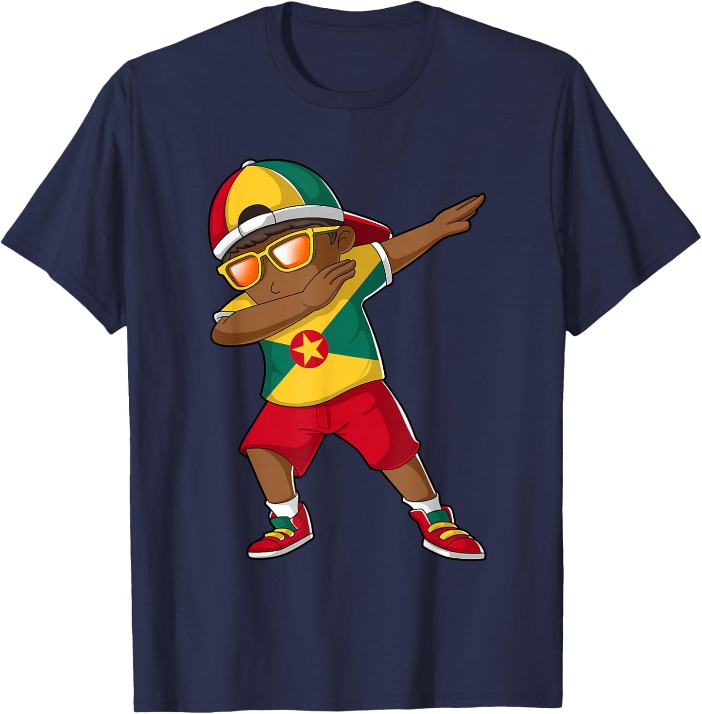 Grenadian Boy Grenada Kid Patriotism Roots Heritage T-Shirt - T-Shirt | Navy