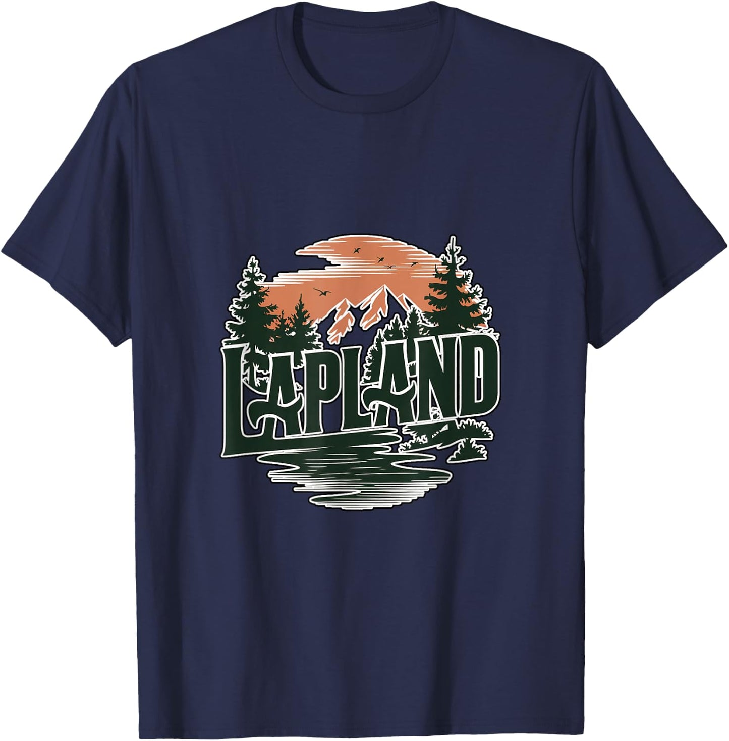 LAPLAND Winter Wonderland and Northern European Wilderness T-Shirt - T-Shirt | Navy
