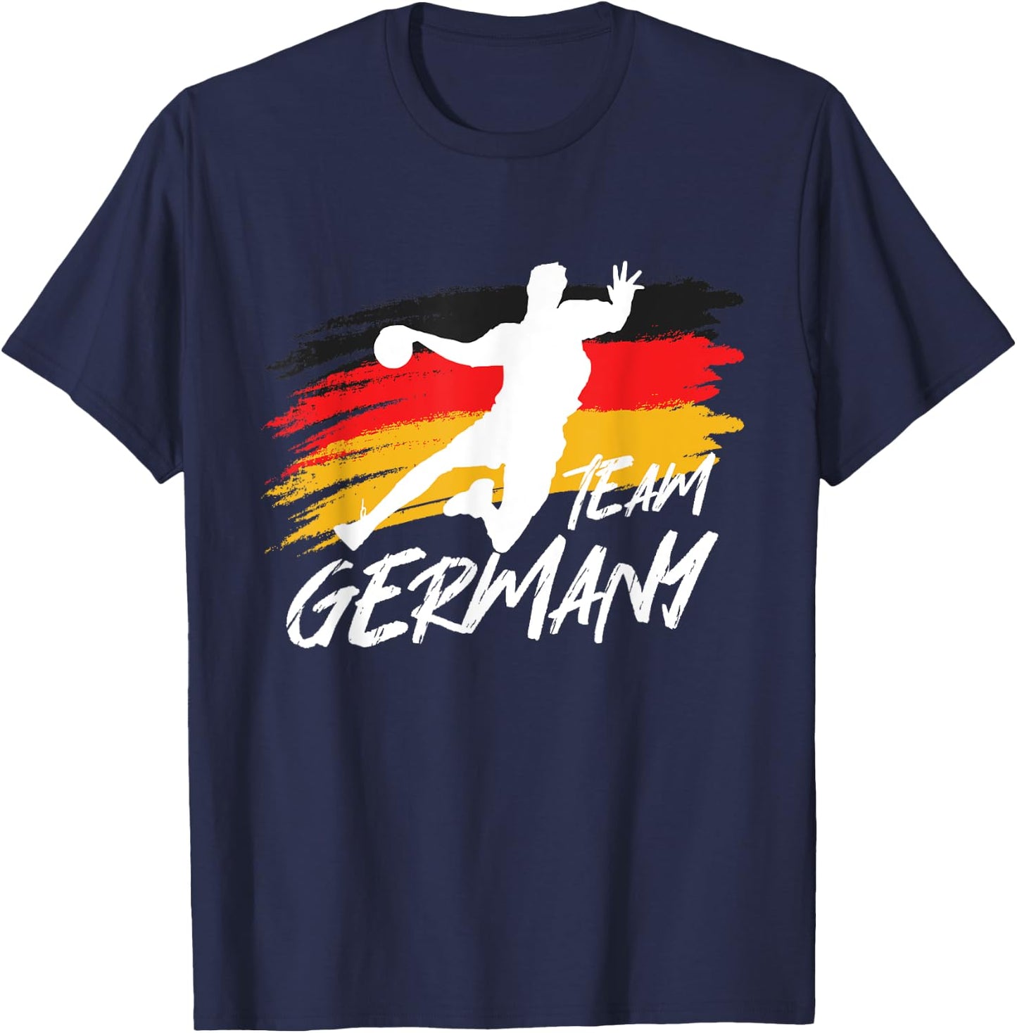 Handball Team Germany Flag Handballer Ball Sports Player , black T-Shirt - T-Shirt | Navy