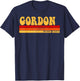 GORDON Name Personalized Idea Men Retro Vintage GORDON T-Shirt - T-Shirt | Navy