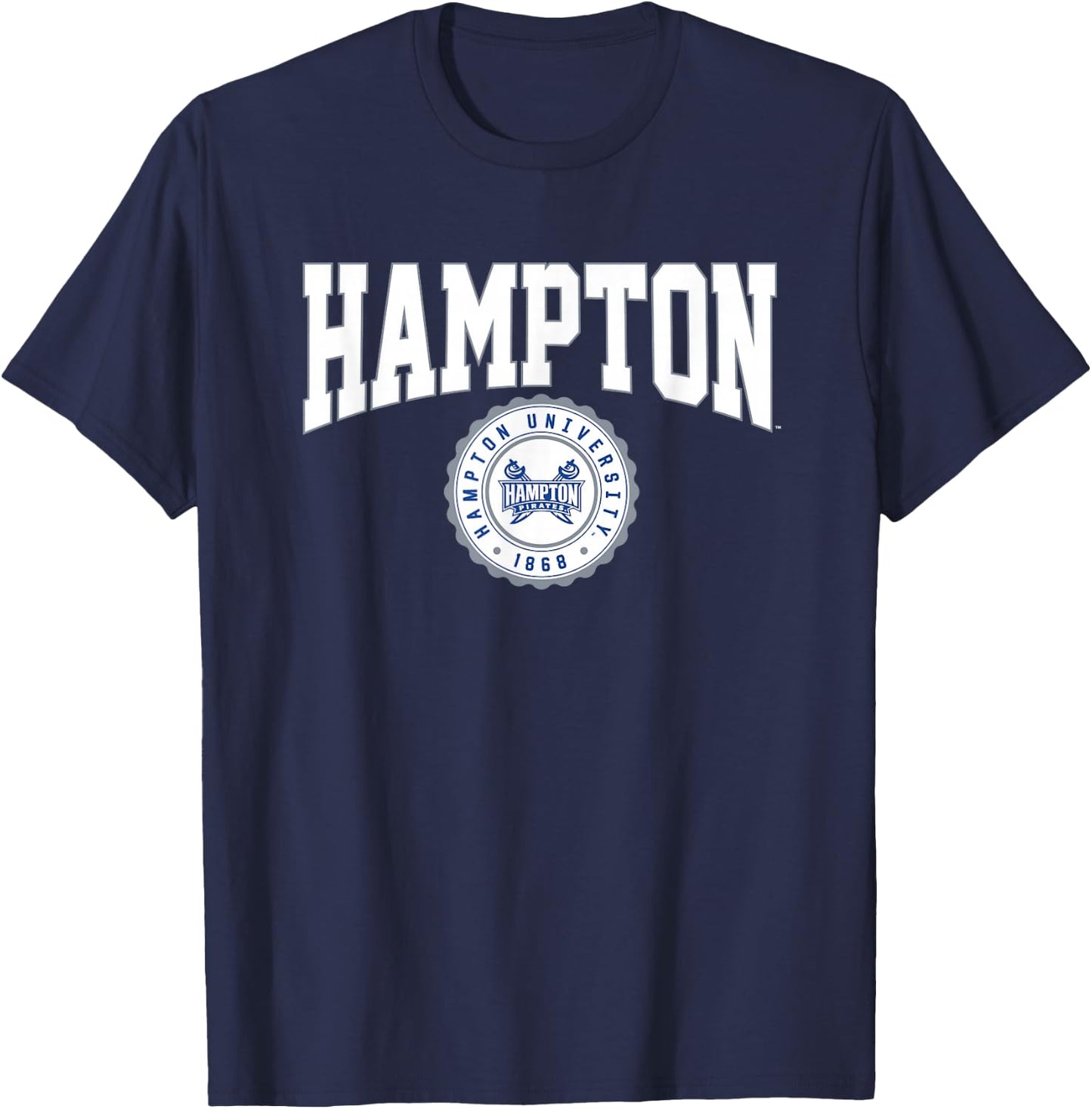 Hampton University Pirates Collegiate Seal T-Shirt - T-Shirt | Navy