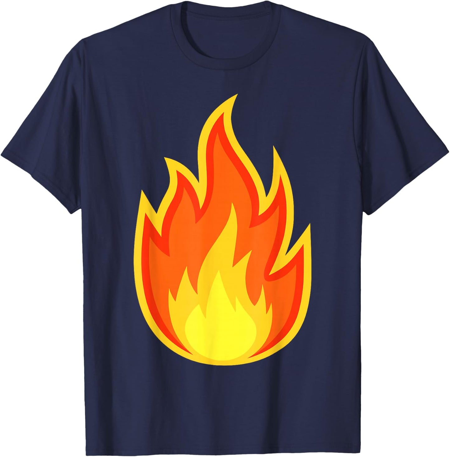 Fire Flame Costume Adult Kids Men Women , Black, S T-Shirt - T-Shirt | Navy