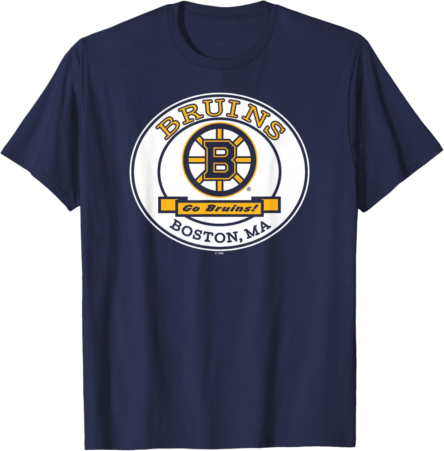 Boston Bruins Go Black Officially Licensed T-Shirt - T-Shirt | Navy