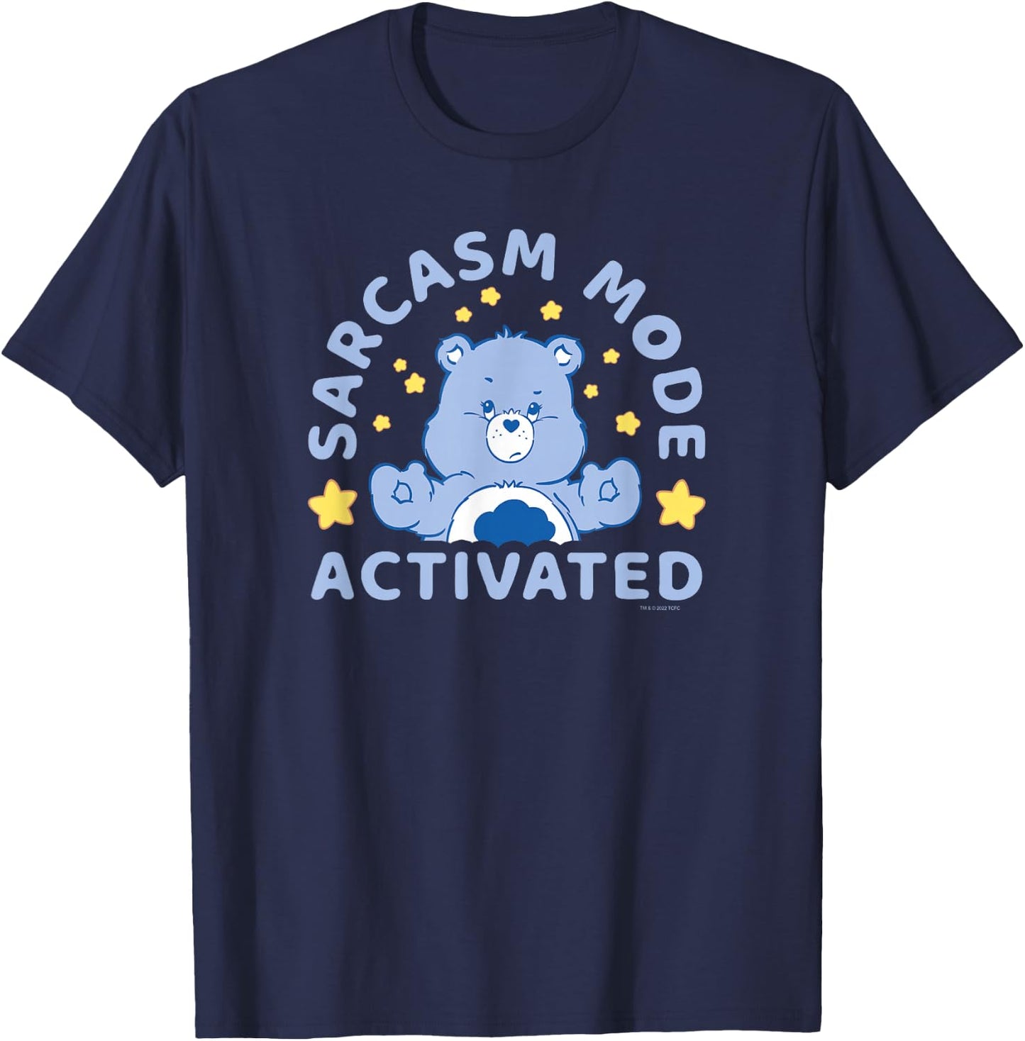 Care Bears Sarcasm Fashion Activated Grumpy Bear Vintage , Black, S T-Shirt - T-Shirt | Navy