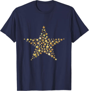 Golden Stars Golden Star , black T-Shirt - T-Shirt | Navy