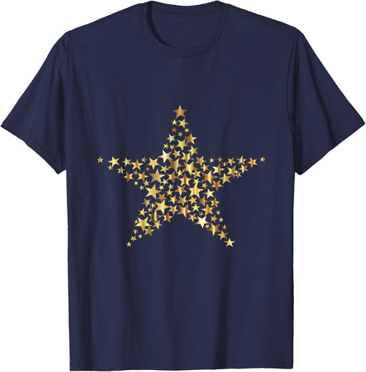 Golden Stars Golden Star , black T-Shirt - T-Shirt | Navy