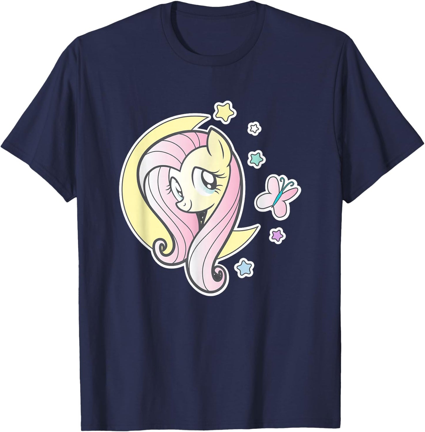 My Little Pony Fluttershy Half Moon T-Shirt - T-Shirt | Navy