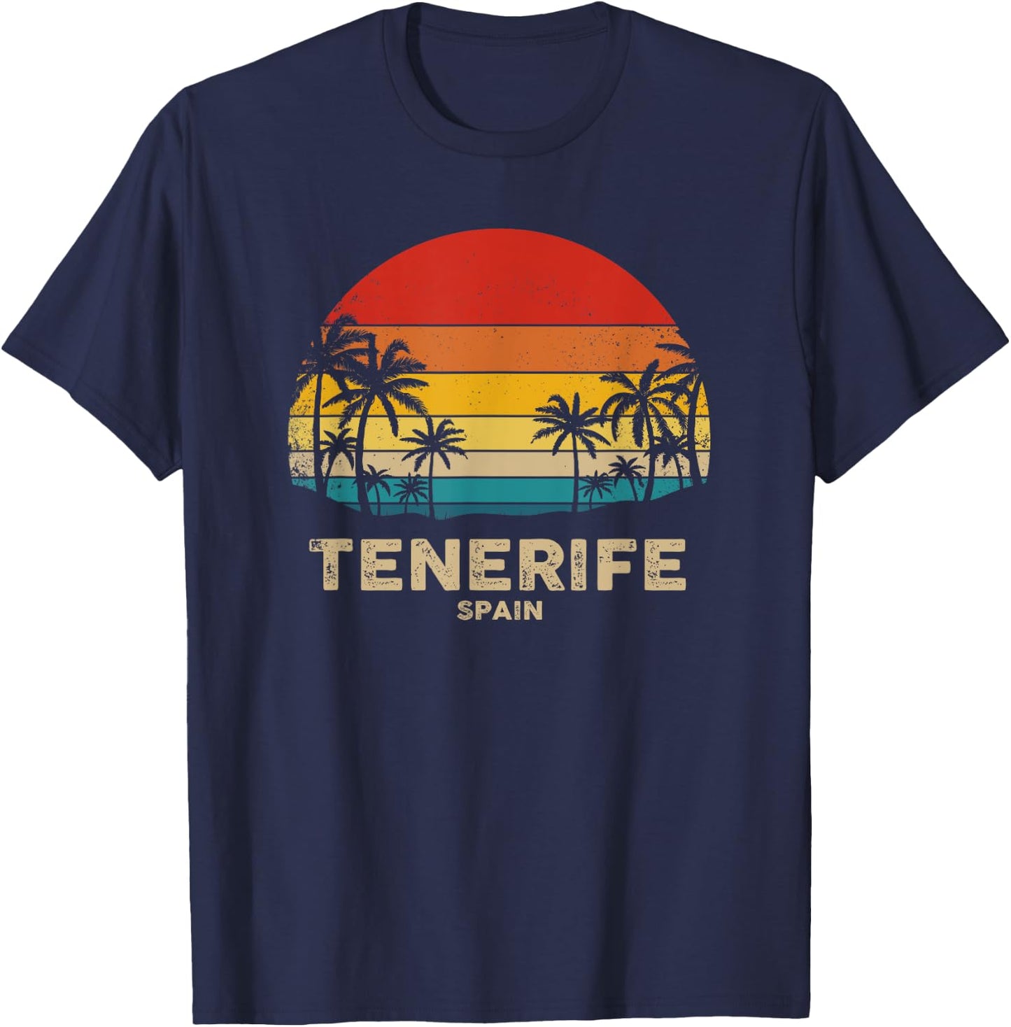 Vintage Tenerife - Spain Souvenir T-Shirt - T-Shirt | Navy