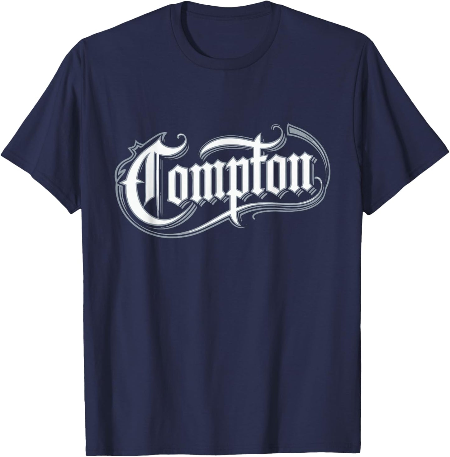 Compton West Coast Rap Gangsta Style 06 , Black, S T-Shirt - T-Shirt | Navy