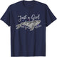 JUST A GIRL WHO LOVES WHALES cute design of Humpback Whale T-Shirt - T-Shirt | Navy