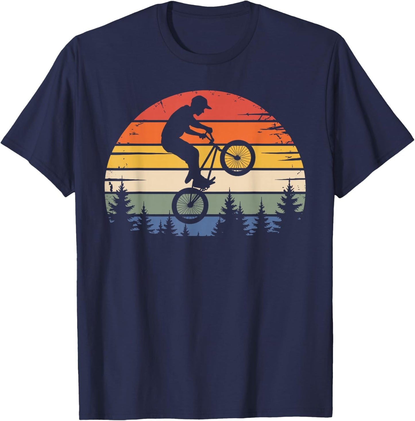 BMX Art Women Toddler Boys Off Road BMX Riding BMX T-Shirt - T-Shirt | Navy