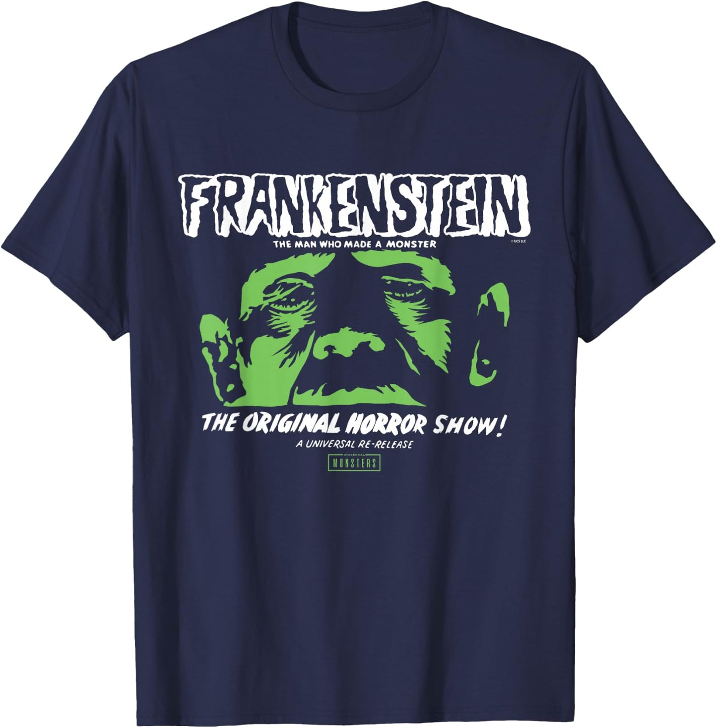 Universal Monsters Frankenstein The Original Horror Show T-Shirt - T-Shirt | Navy