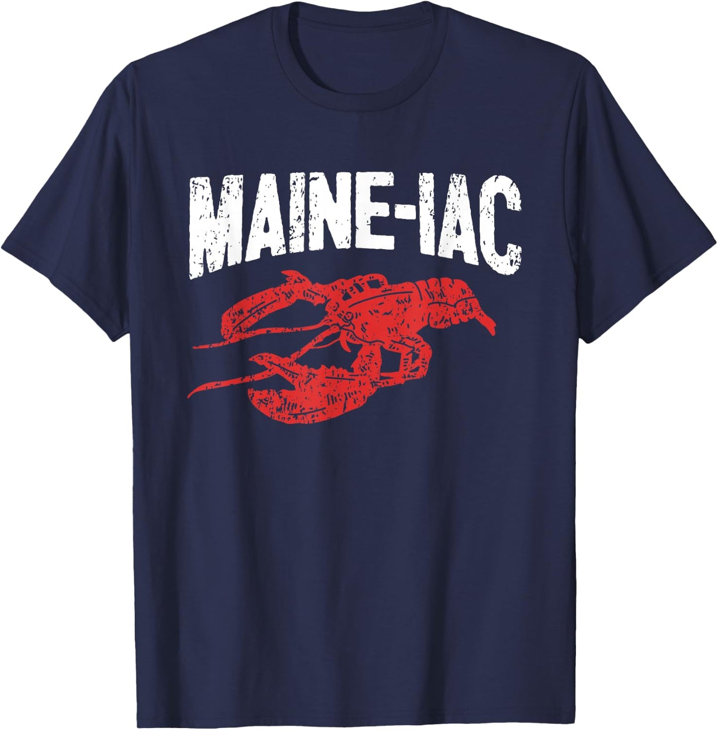 Maine Lobster Seafood Lover I Maineiac Lobster Lover T-Shirt - T-Shirt | Navy