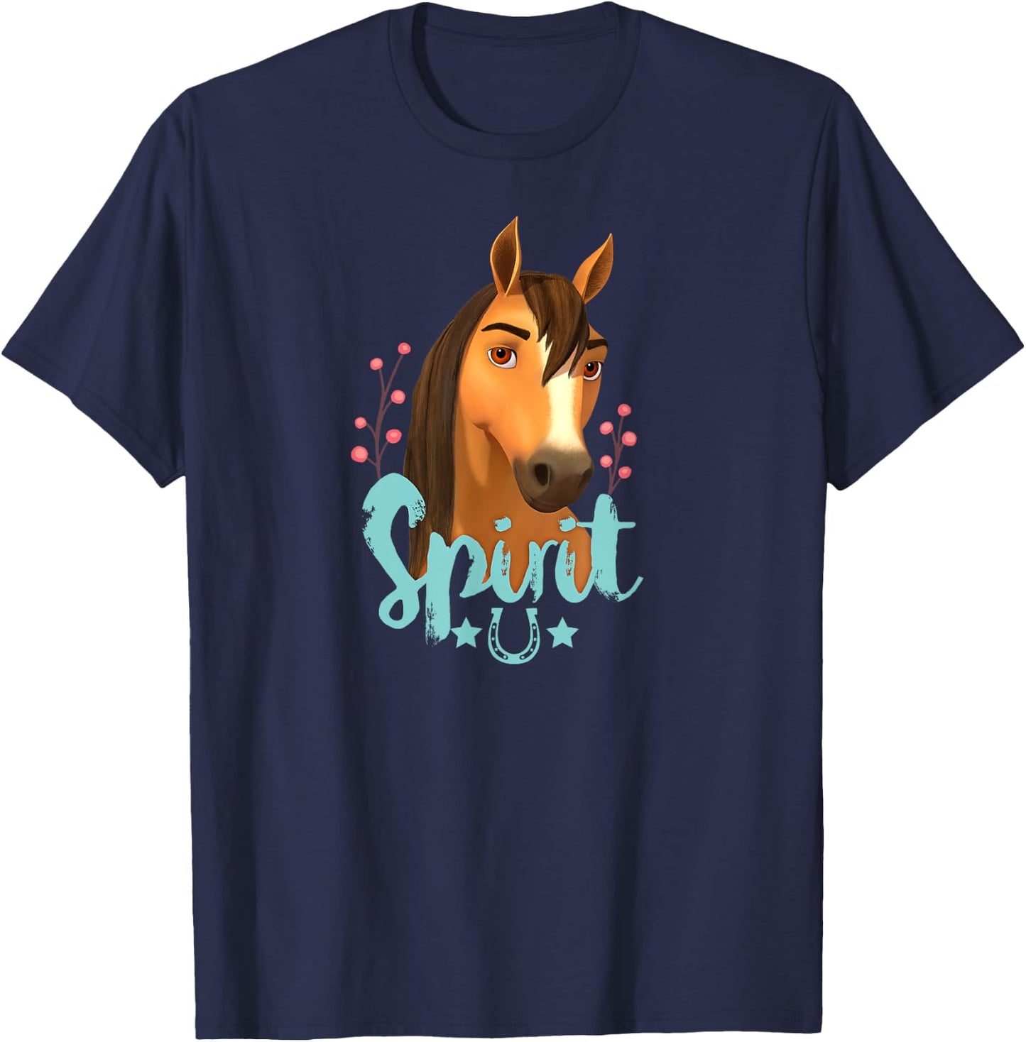 DreamWorks Spirit Riding Free - Spirit Horseshoe T-Shirt - T-Shirt | Navy