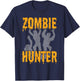 Funny Zombie Hunter Halloween party costume T-Shirt - T-Shirt | Navy