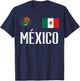 Mexico Flag Mexican Football Soccer Fan Men Women Kids T-Shirt - T-Shirt | Navy
